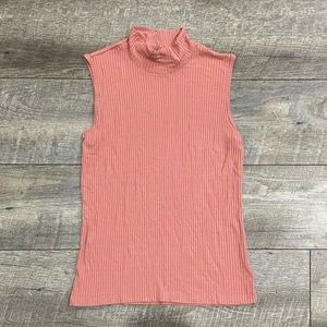 Rachel Zoe Ribbed Tank Top with Mock Turtleneck size medium